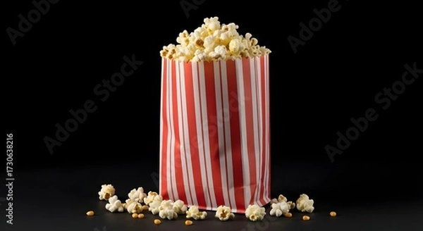 Obraz Popcorn in a paper bag,