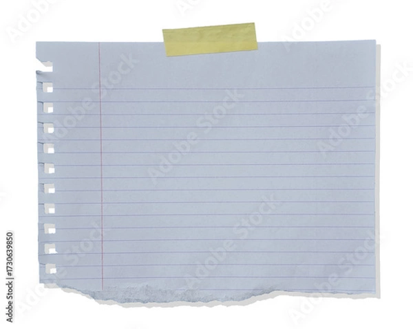 Fototapeta note paper message page lines memo office school