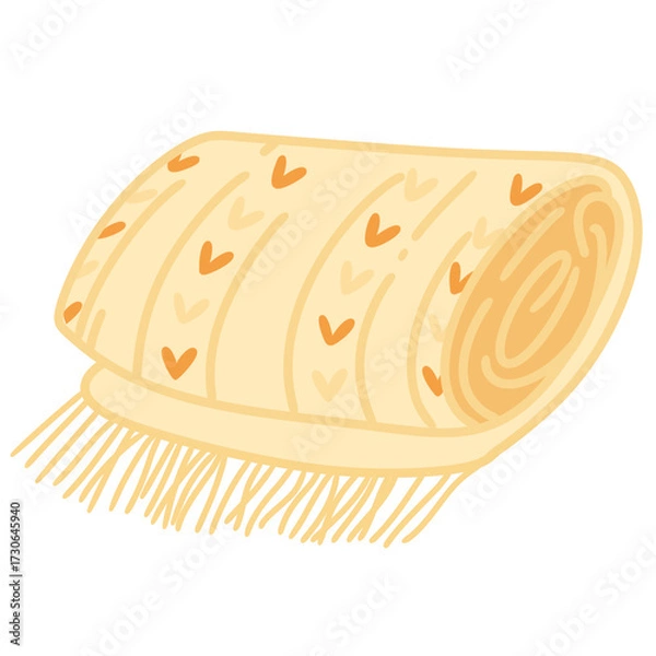 Obraz Roll blanket, cozy autumn decoration 