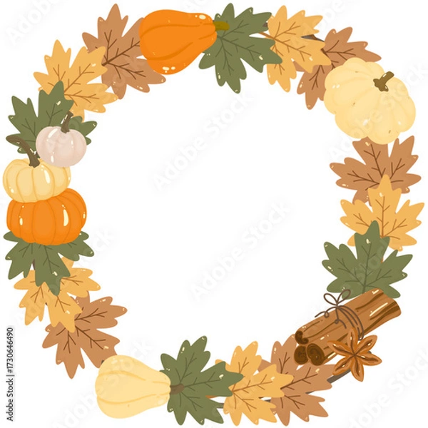 Obraz Autumn Wreath, decorations 