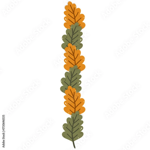 Obraz oak border leaf, autumn element
