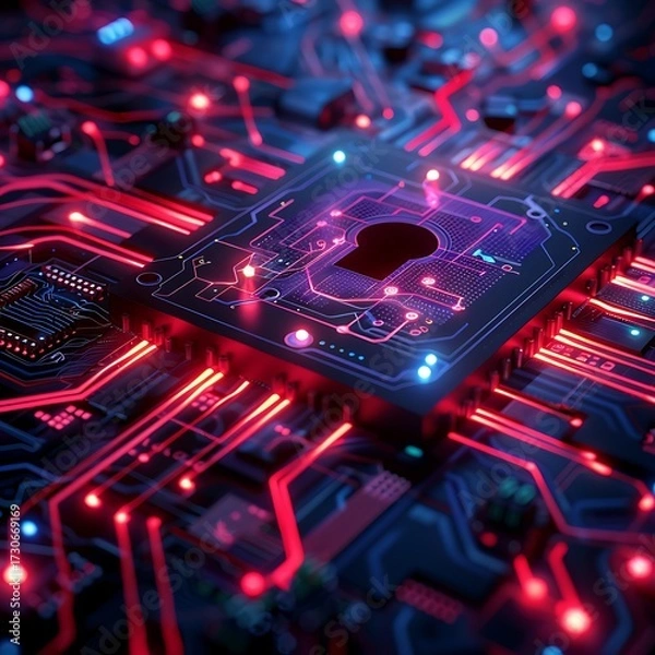 Fototapeta Secure Circuit Board.