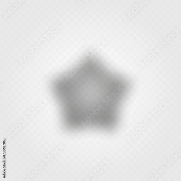 Fototapeta Star Shadow Transparent Gray isolated Vector  