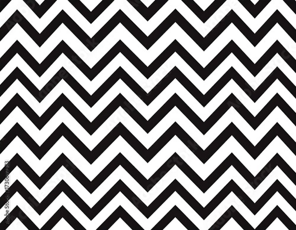 Obraz Black and white zigzag pattern