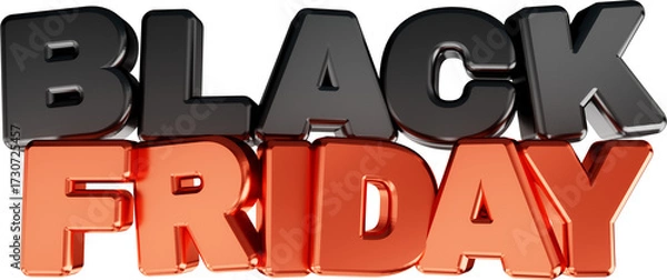 Obraz logotipe 3d black friday offer 3d stamp black
