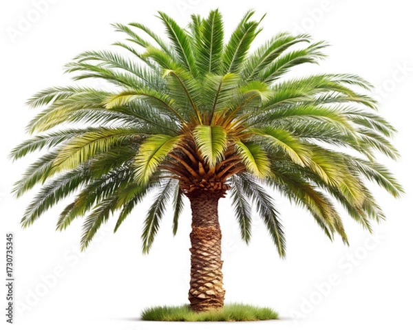 Fototapeta Green palm tree isolated on transparent background