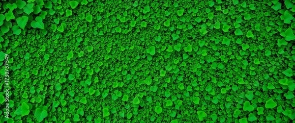 Fototapeta Lush, vibrant green textured backdrop, ideal for nature-themed designs,  spring,  leaf