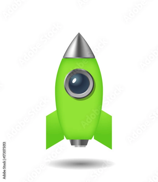 Fototapeta web illustration of a rocket in space