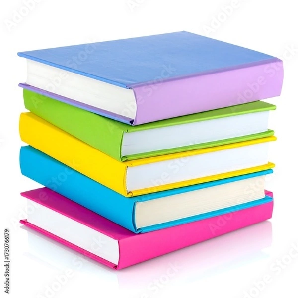 Obraz Colorful Books Stacked for Education.