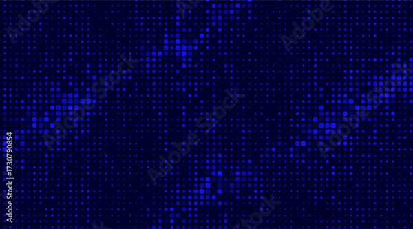 Fototapeta This image displays a textured background in dark blue shades with a pattern of circular shapes arranged in an abstract design, creating a modern and dynamic aesthetic