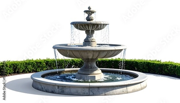 Obraz Ornate Stone Fountain in Garden.