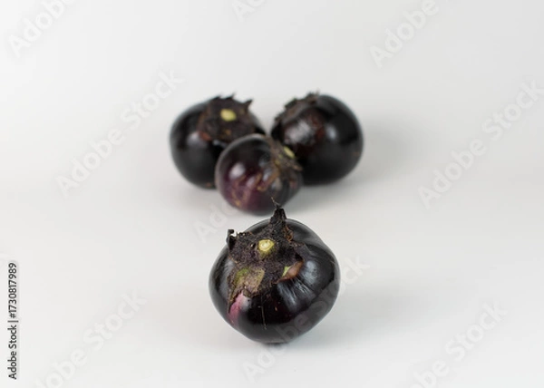 Obraz Round eggplant on a white background