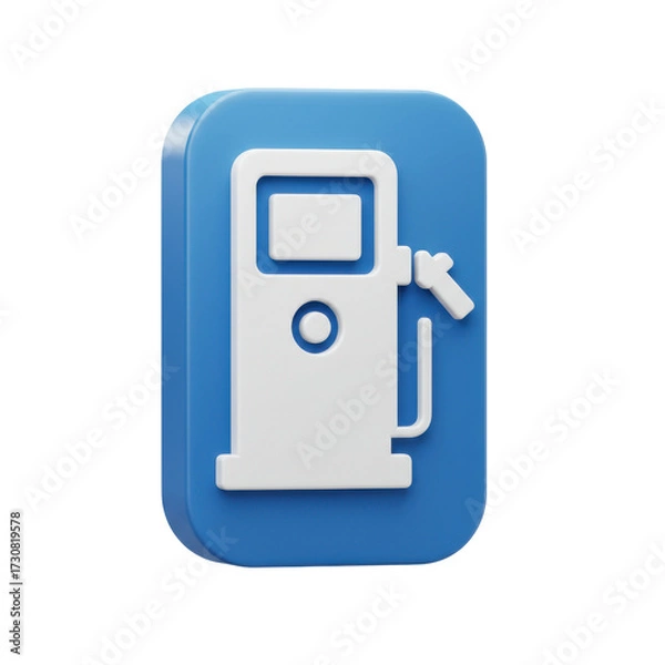 Obraz Gas station pump icon for fueling needs isolated PNG with Transparent Background