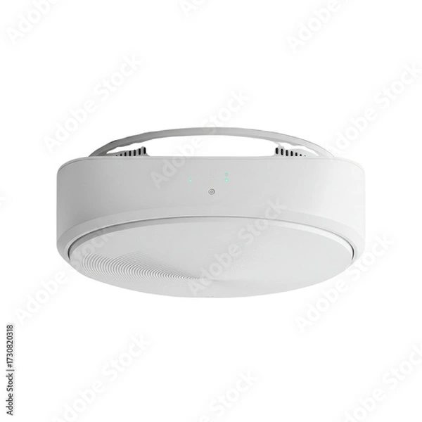 Obraz White ceiling lamp fixture for home lighting isolated PNG with Transparent Background
