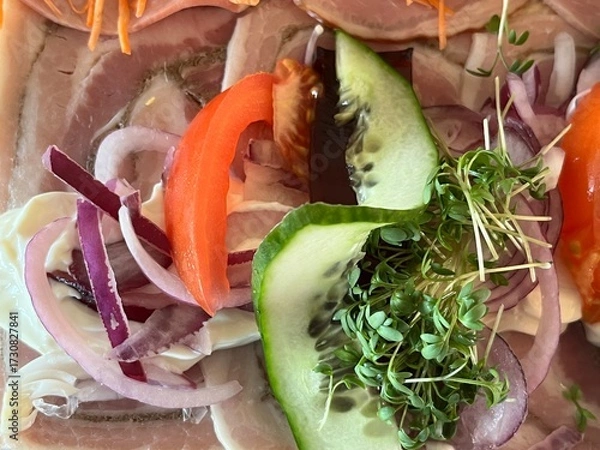 Obraz fresh vegetables on a plate