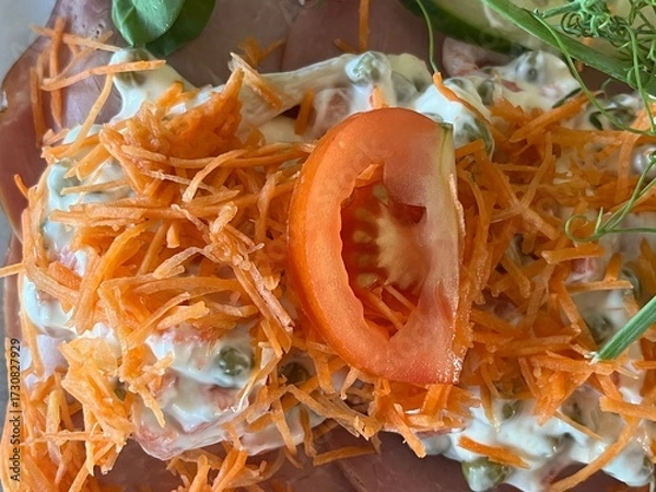 Obraz fresh vegetables on a plate