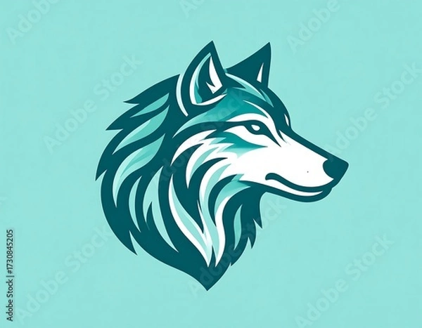 Obraz Majestic Wolf Logo Design.