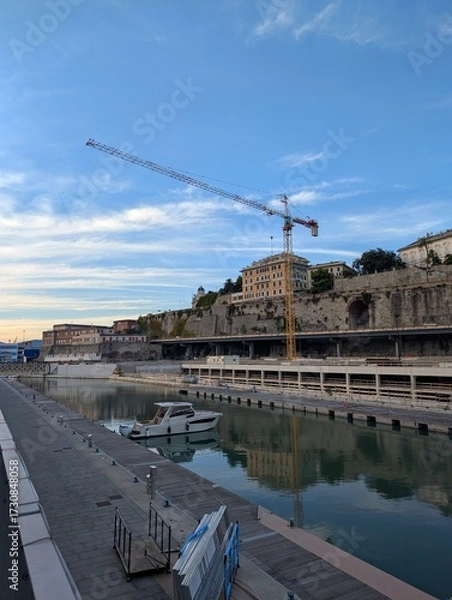 Obraz construction site with crane