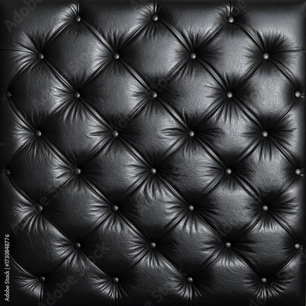 Obraz Black leather tufted panel (1)
