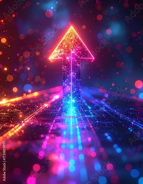 Obraz Upward Trend Digital Pathway.