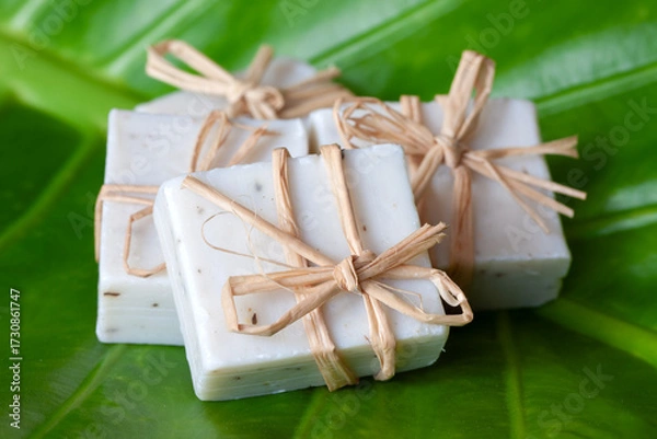 Fototapeta handmade soap with cinnamon
