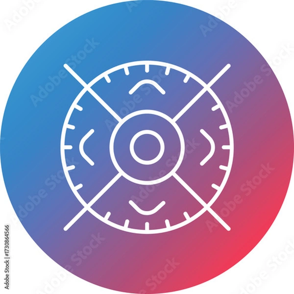 Fototapeta Target Line Gradient Circle Background Icon