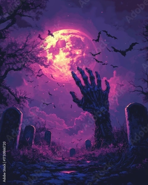 Obraz halloween night background