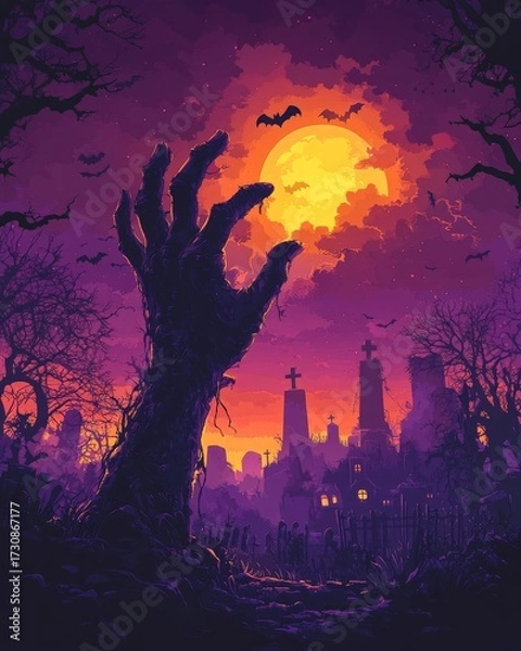 Obraz halloween night background