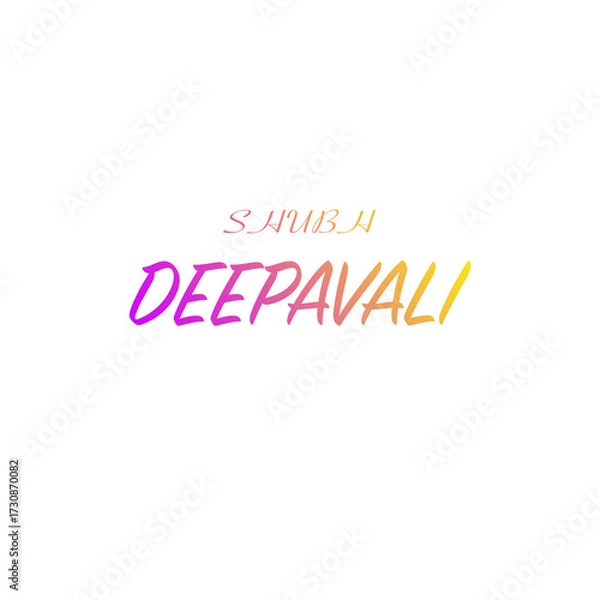 Obraz Shubh Deepavali Greeting with Vibrant Multicolored Gradient Script Typography