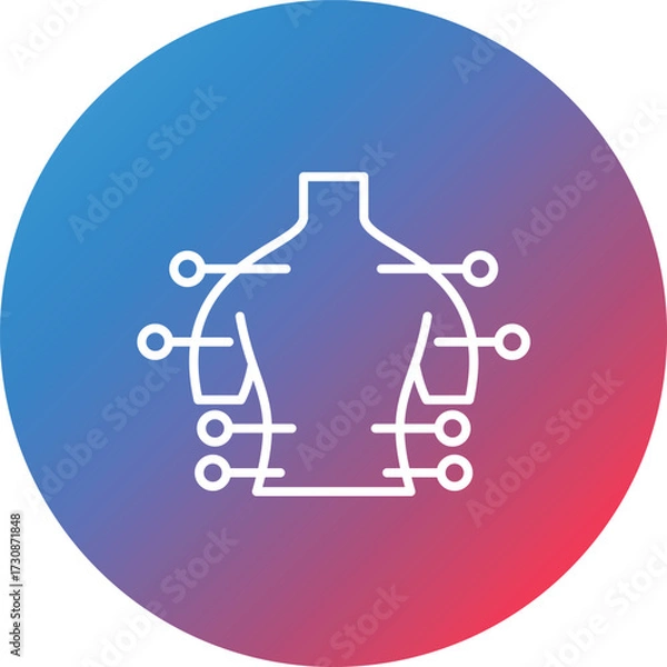 Fototapeta Body Acupuncture Line Gradient Circle Background Icon