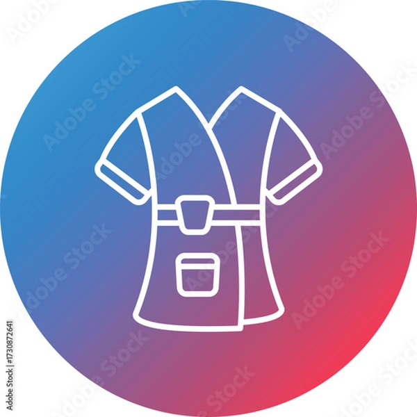 Fototapeta Bathrope Line Gradient Circle Background Icon