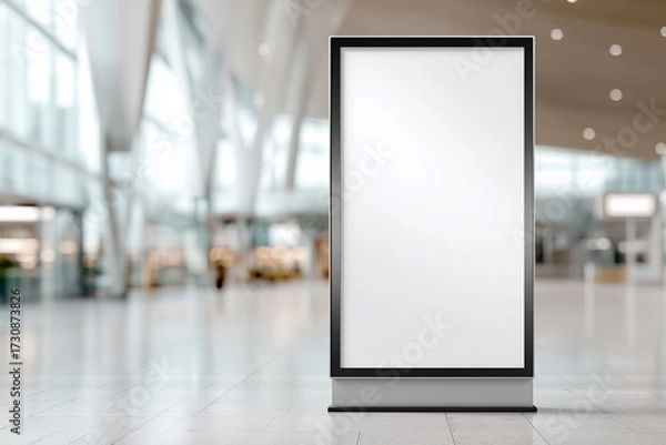 Fototapeta Modern indoor billboard mockup with blank copy space