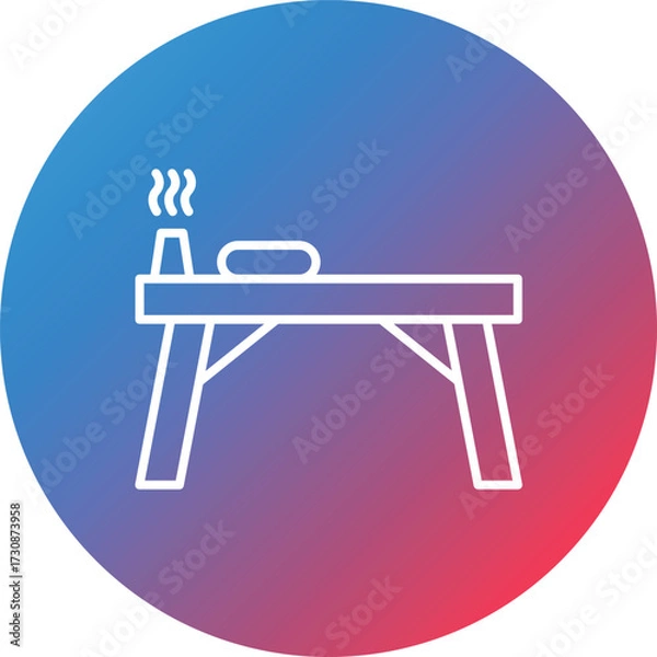 Fototapeta Spa Bed Line Gradient Circle Background Icon