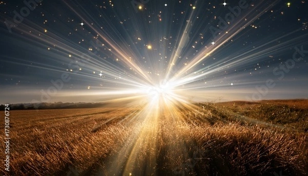 Fototapeta Starlight Shimmering Softly Radiant Sparks And Glowing Sparkles On A Transparent Background A Burst Of Light With Dazzling Effects Sunlit Brilliance And Vibrant Flashes Enhanced By A Special Lens