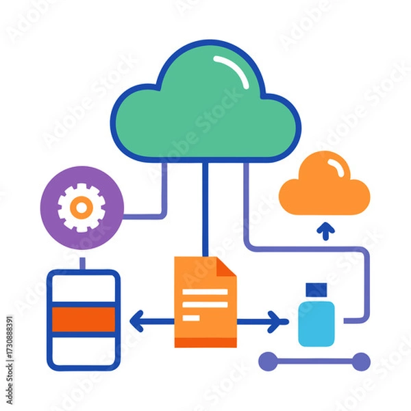 Obraz cloud computing concept illustration design