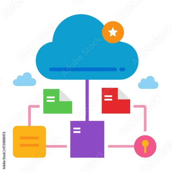 Obraz cloud computing concept illustration design