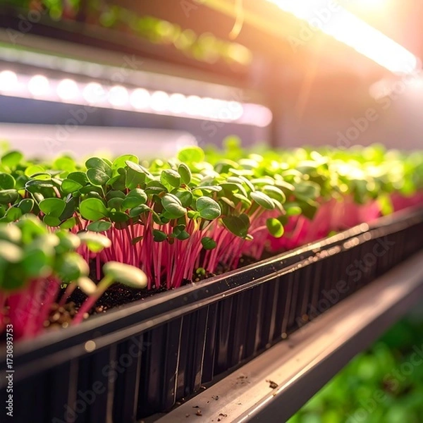Fototapeta Hydroponic Vegetable Growth.