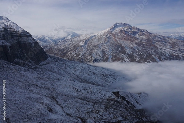 Fototapeta Snowy Peaks of Shahdag Mountains, Azerbaijan