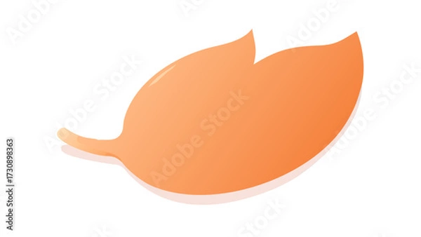 Fototapeta Autumn leaf vector illustration of orange leaf fall season design element simple leaf autumn graphic art icon