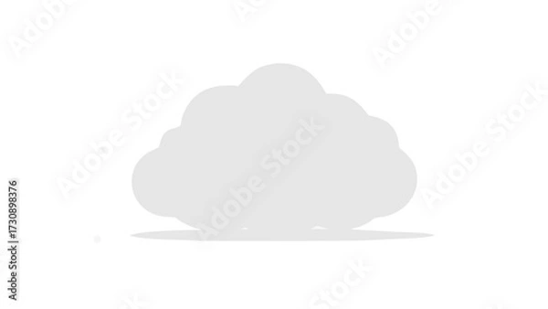 Fototapeta Cloudy weather sky cloud white gray overcast nature storm rain climate meteorology atmosphere concept 3d render