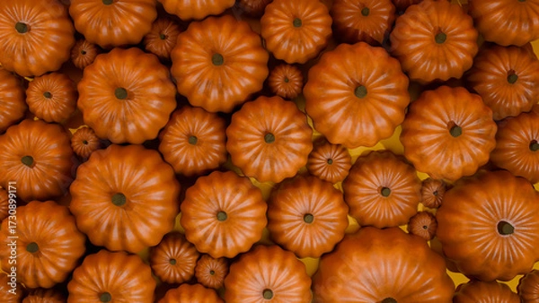 Fototapeta Pumpkins background for autumn and Halloween decorations