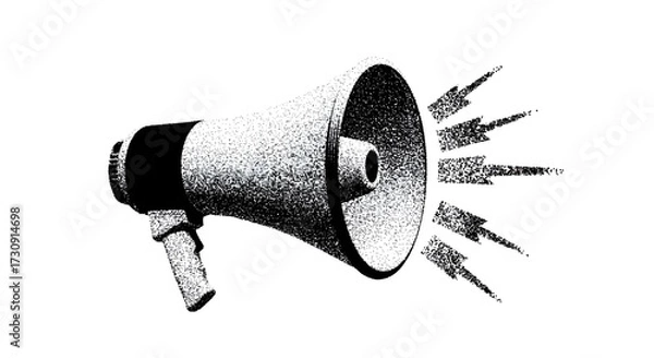 Fototapeta Megaphone Noise Illustration, Announcement Icon