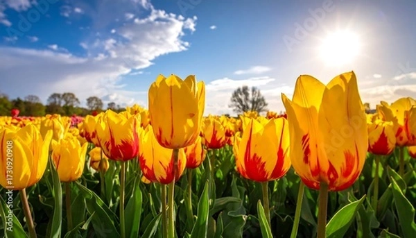 Fototapeta Beautiful Spring Tulips in Bloom.