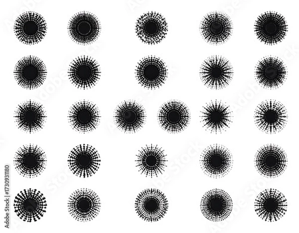 Fototapeta Abstract Radial Design Elements.