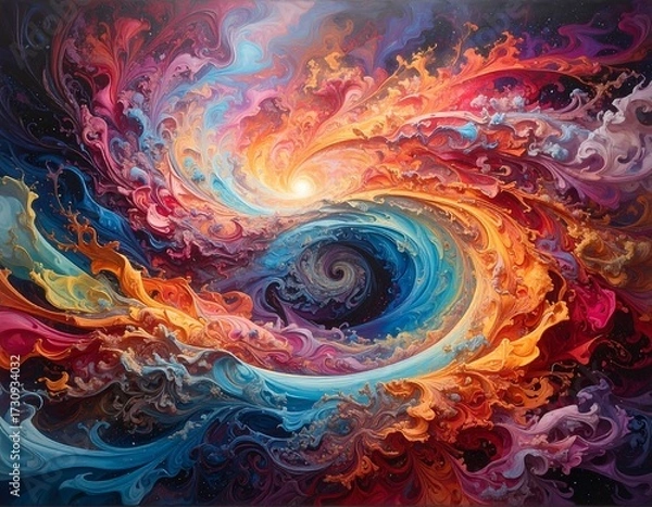 Fototapeta Abstract Colorful Swirling Vortex.