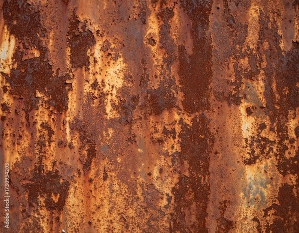 Obraz brown rusted steel metal texture background AI generated