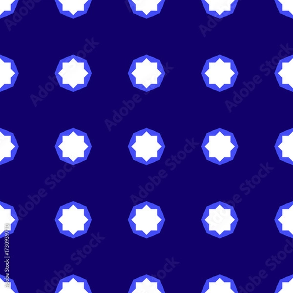 Fototapeta Geometric seamless pattern featuring eight pointed stars, creating a dynamic and modern backdrop perfect for creative projects, and eye catching designs