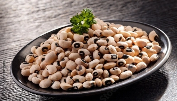 Obraz black eyed beans bowl AI generated