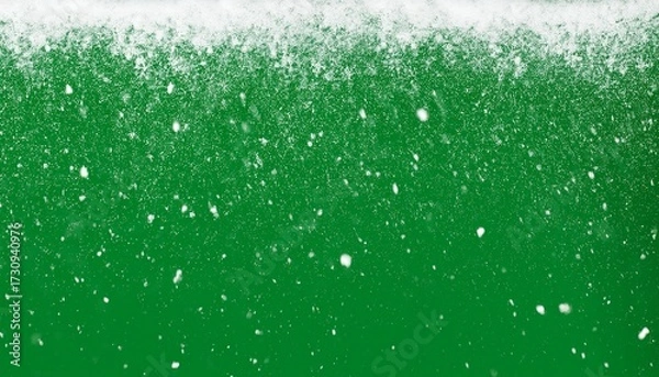 Obraz Isolated Falling Snow On Green Screen
