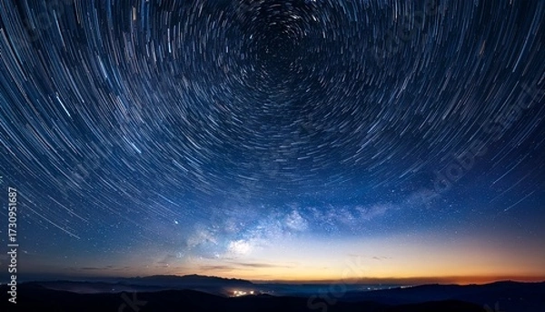 Obraz Abstract Background Sky With Stars Starry Night